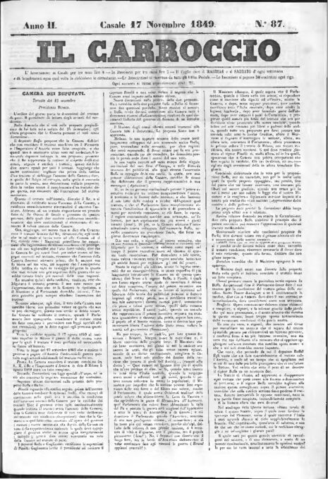 Il Carroccio - Edizione 87 del 17/11/1849